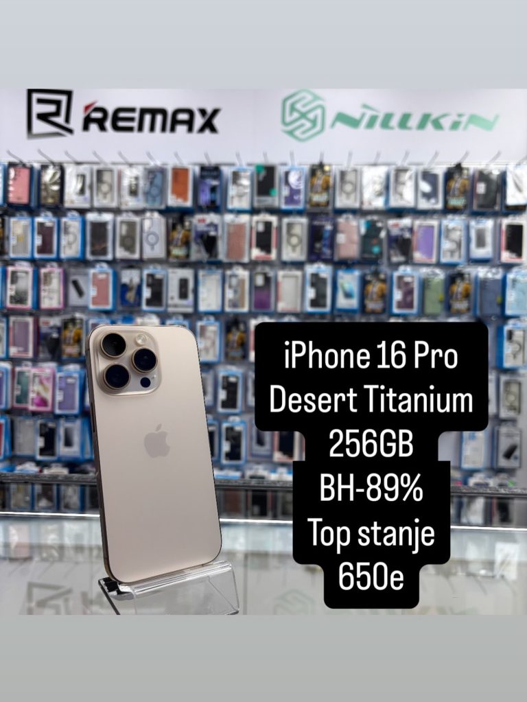 iPhone 16 Pro 256GB Desert Titanium – polovan telefon, JetSet Novi Beograd