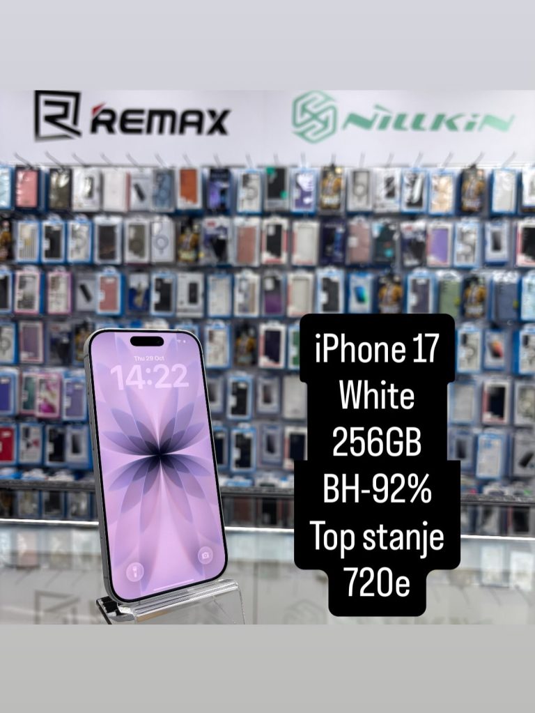 iPhone 17 256GB White – polovan telefon, JetSet Novi Beograd