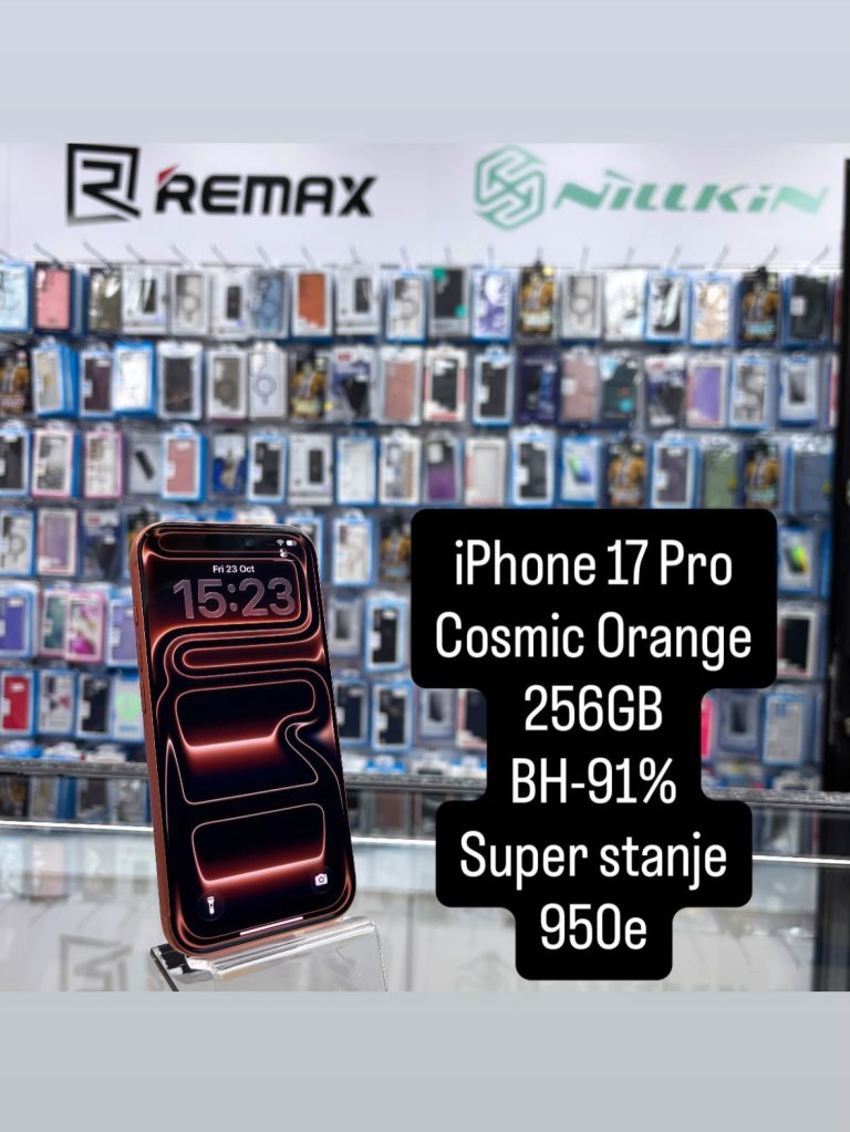 iPhone 17 Pro 256GB Cosmic Orange – polovan telefon, JetSet Novi Beograd