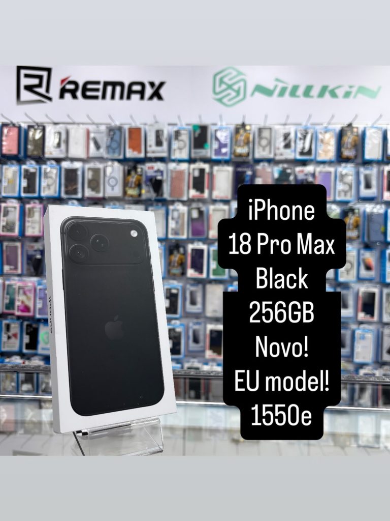 iPhone 18 Pro Max 256GB Black – nov telefon, JetSet Novi Beograd