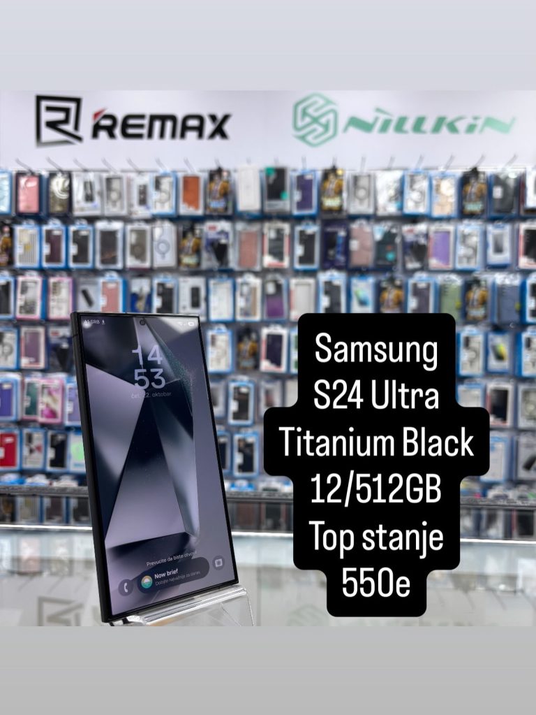 Samsung S24 Ultra 12/512GB Titanium Black – polovan telefon, JetSet Novi Beograd