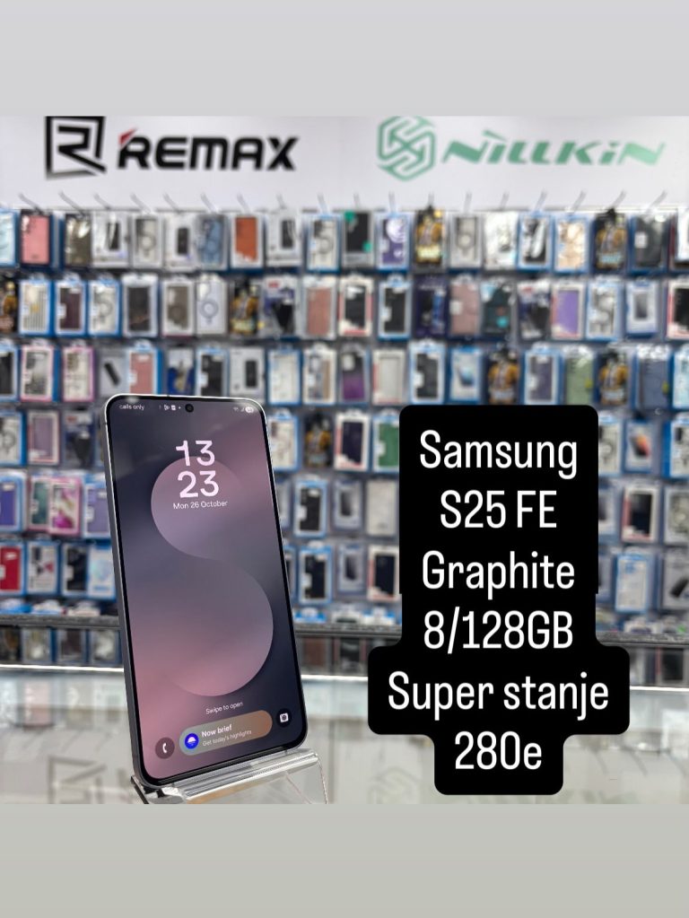 Samsung S25 FE 8/128GB Graphite – polovan telefon, JetSet Novi Beograd