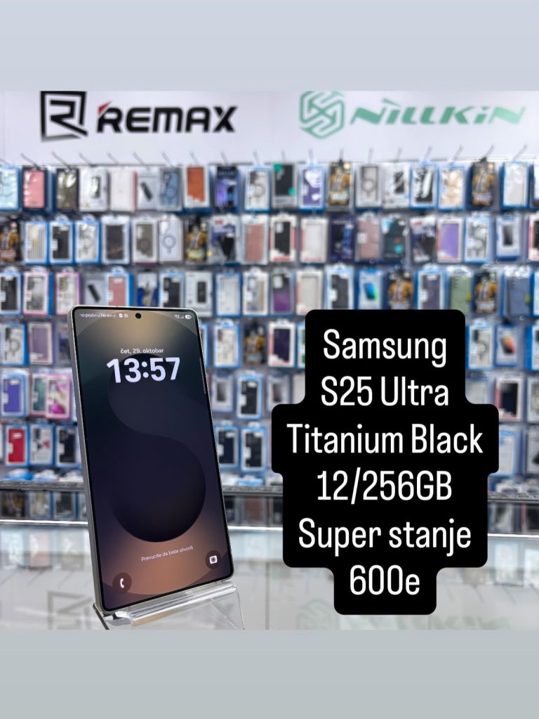 Samsung S25 Ultra 12/256GB Titanium Black – polovan telefon, JetSet Novi Beograd